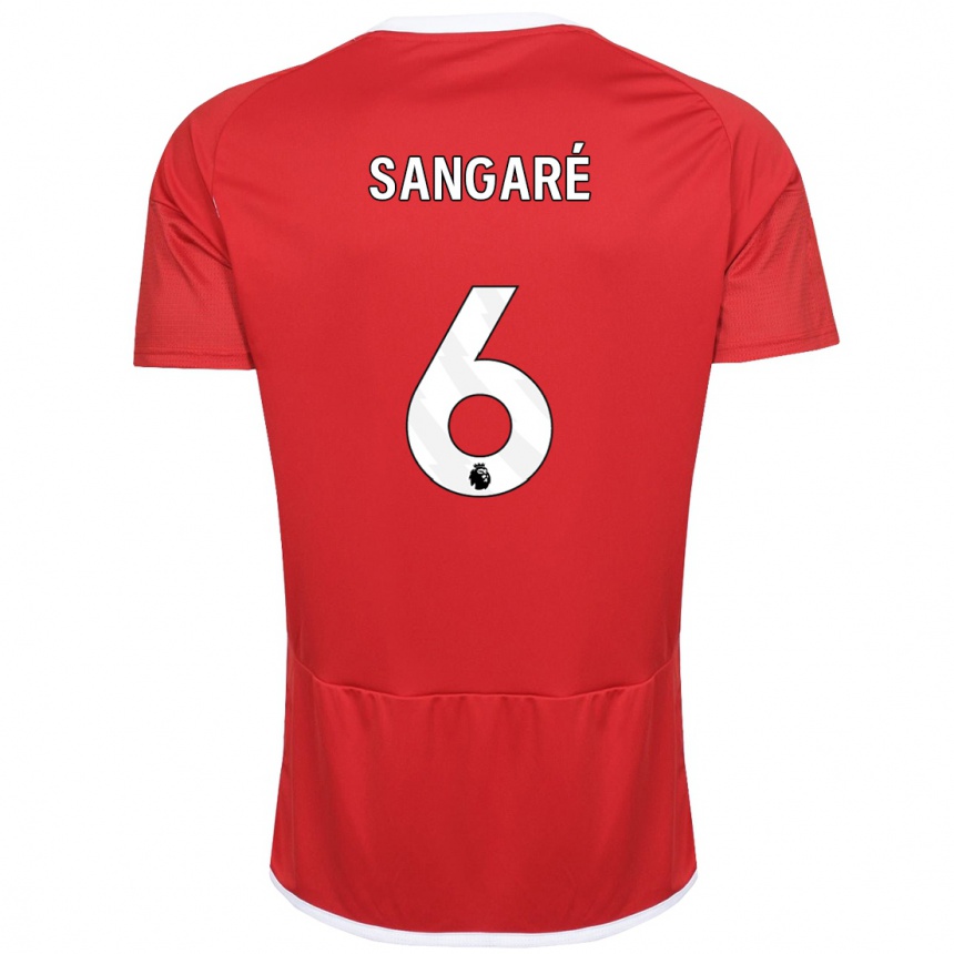 Niño Fútbol Camiseta Ibrahim Sangaré #6 Rojo 1ª Equipación 2023/24 Perú