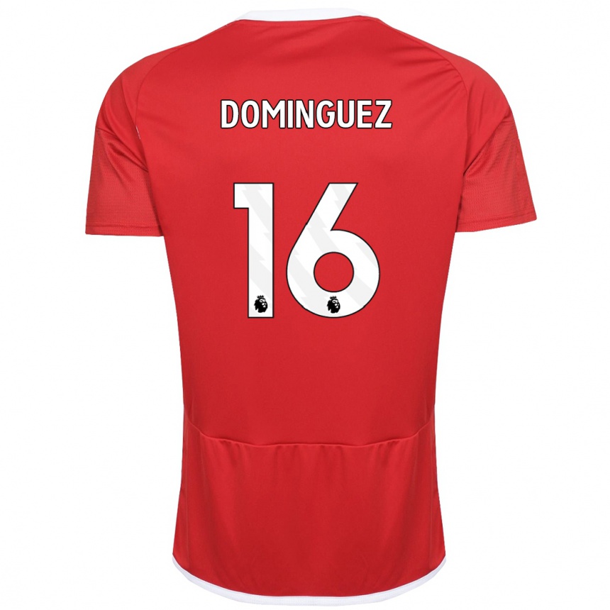 Niño Fútbol Camiseta Nicolás Domínguez #16 Rojo 1ª Equipación 2023/24 Perú