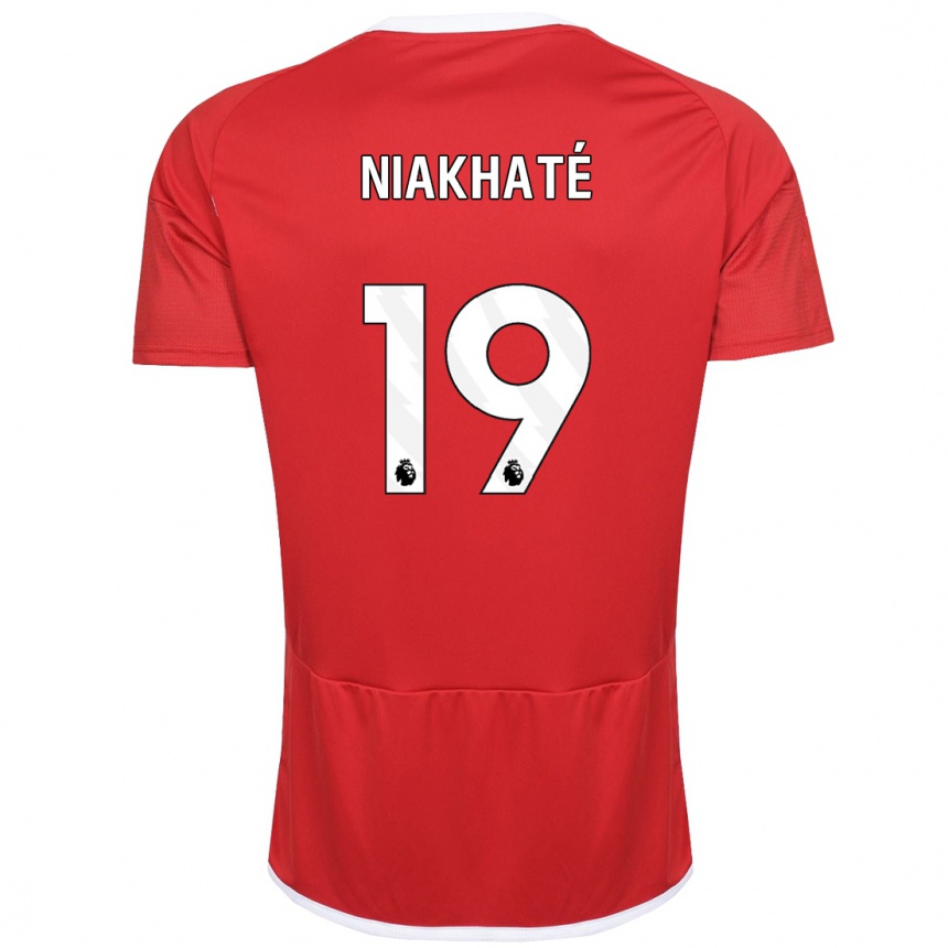 Niño Fútbol Camiseta Moussa Niakhaté #19 Rojo 1ª Equipación 2023/24 Perú