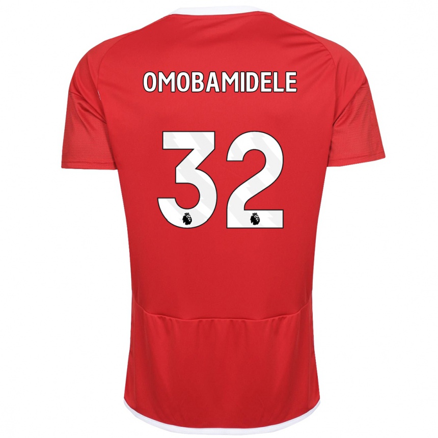 Niño Fútbol Camiseta Andrew Omobamidele #32 Rojo 1ª Equipación 2023/24 Perú