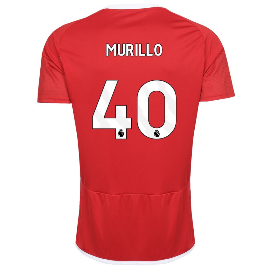 Niño Fútbol Camiseta Murillo #40 Rojo 1ª Equipación 2023/24 Perú