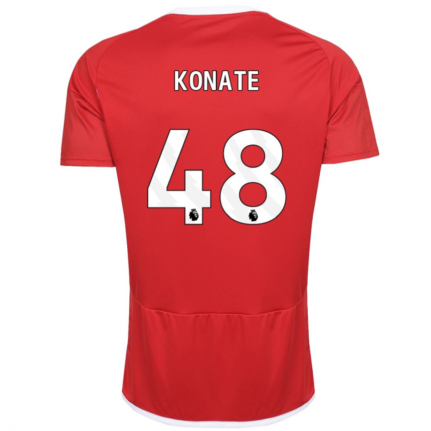 Niño Fútbol Camiseta Ateef Konaté #48 Rojo 1ª Equipación 2023/24 Perú