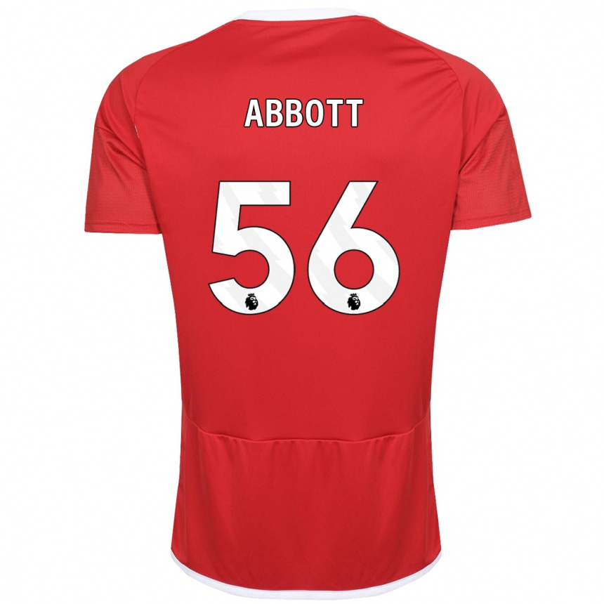 Niño Fútbol Camiseta Zach Abbott #56 Rojo 1ª Equipación 2023/24 Perú