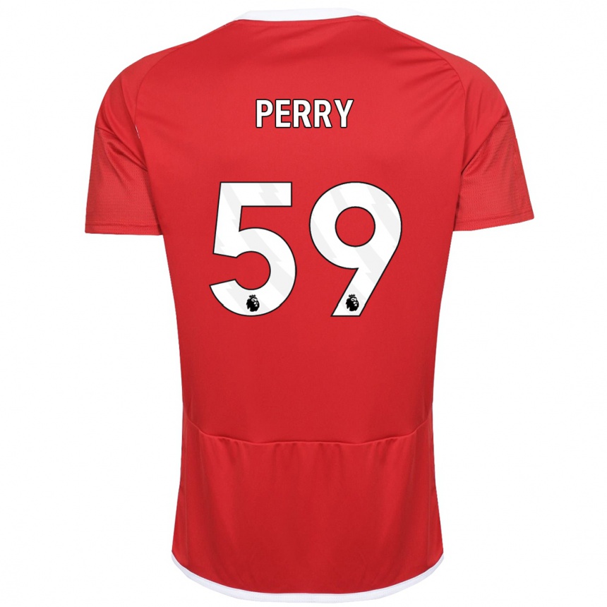 Niño Fútbol Camiseta Ben Perry #59 Rojo 1ª Equipación 2023/24 Perú