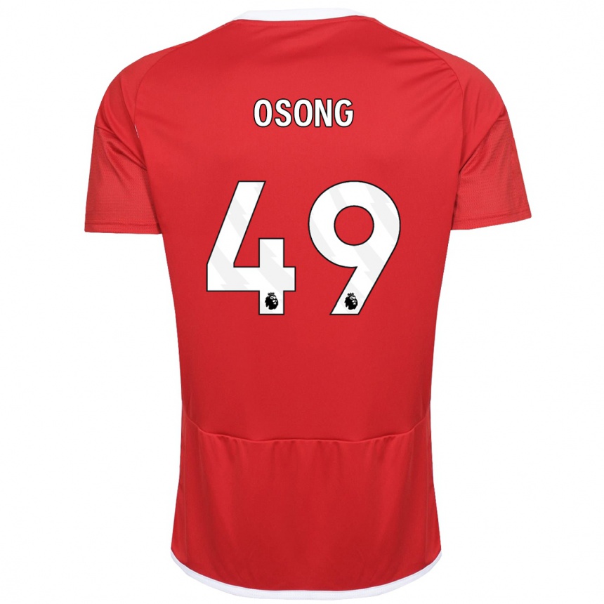 Niño Fútbol Camiseta Detlef Esapa Osong #49 Rojo 1ª Equipación 2023/24 Perú