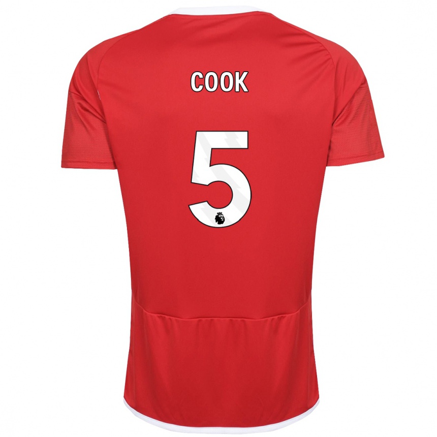 Niño Fútbol Camiseta Olivia Cook #5 Rojo 1ª Equipación 2023/24 Perú