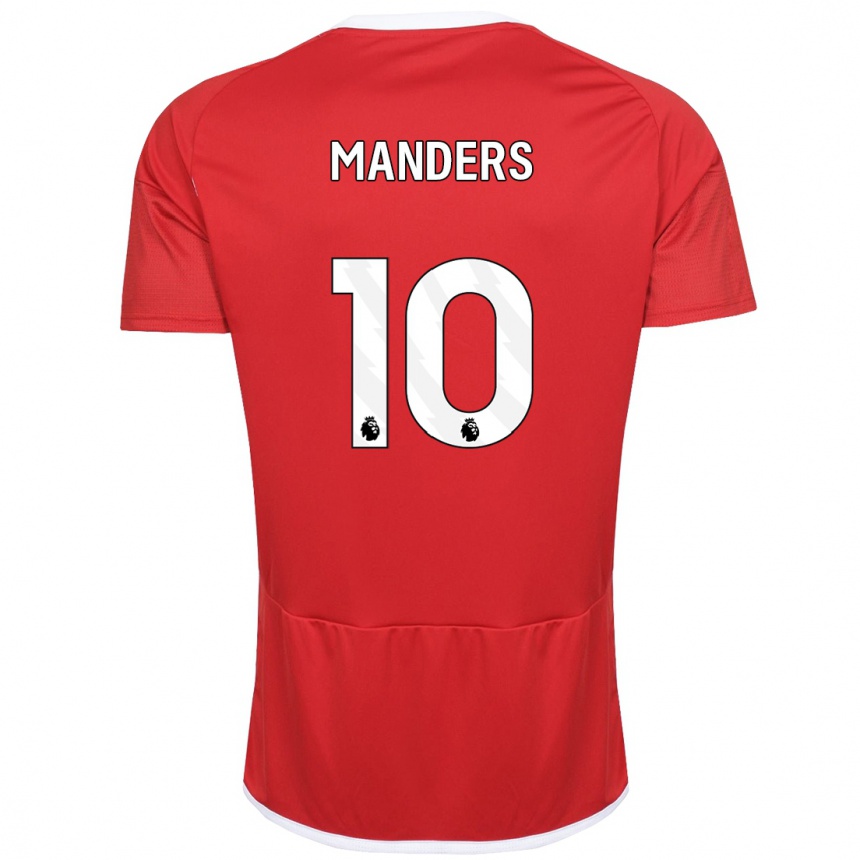 Niño Fútbol Camiseta Holly Manders #10 Rojo 1ª Equipación 2023/24 Perú