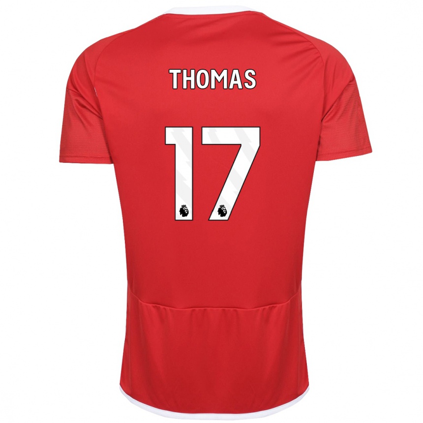 Niño Fútbol Camiseta Freya Thomas #17 Rojo 1ª Equipación 2023/24 Perú