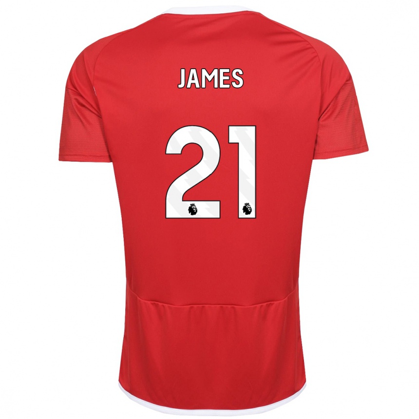 Niño Fútbol Camiseta Hayley James #21 Rojo 1ª Equipación 2023/24 Perú