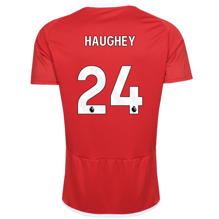 Niño Fútbol Camiseta Ella Haughey #24 Rojo 1ª Equipación 2023/24 Perú