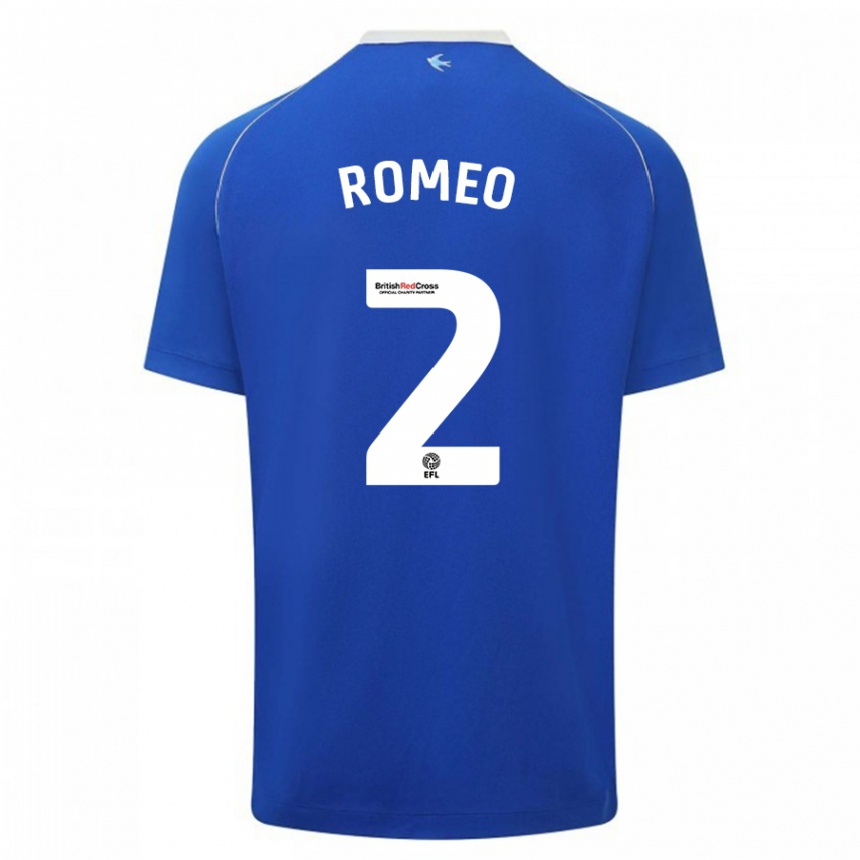 Niño Fútbol Camiseta Mahlon Romeo #2 Azul 1ª Equipación 2023/24 Perú