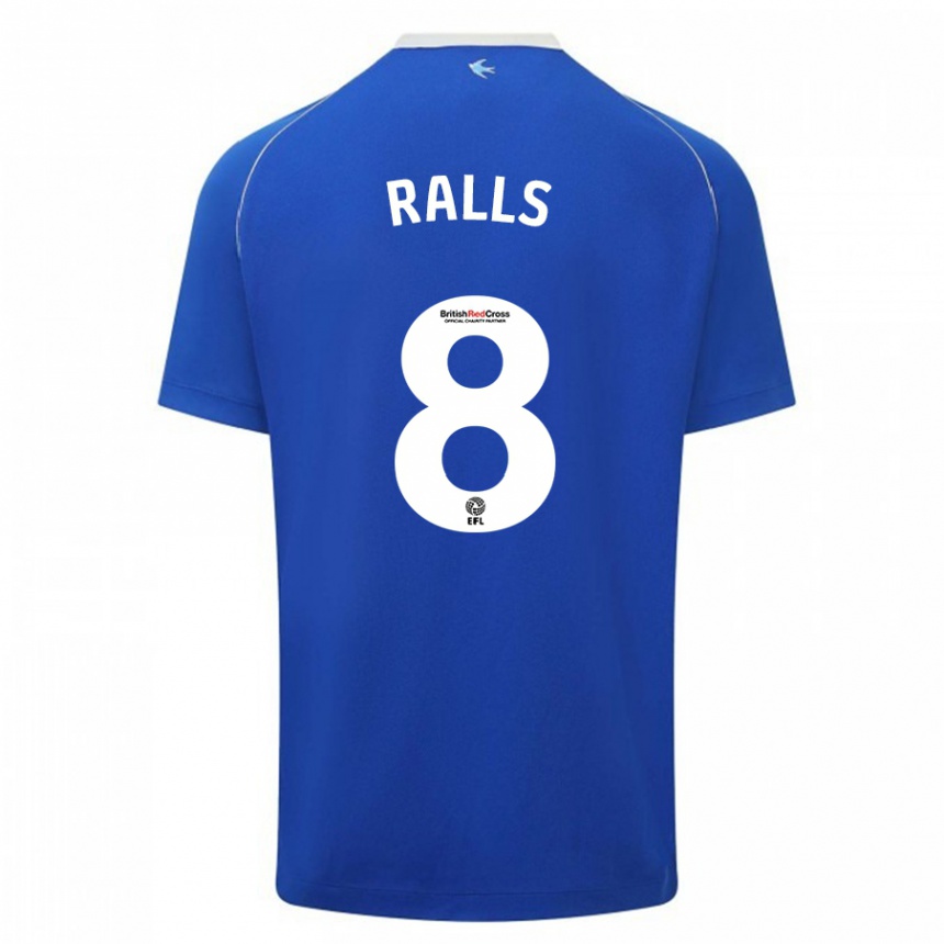 Niño Fútbol Camiseta Joe Ralls #8 Azul 1ª Equipación 2023/24 Perú