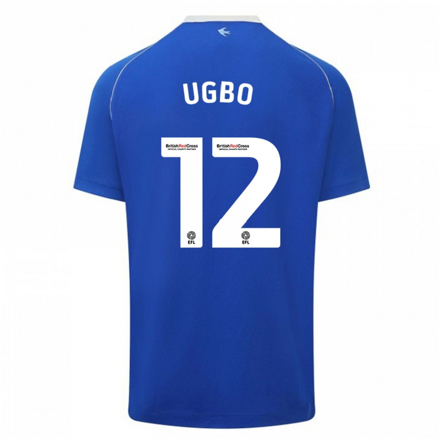 Niño Fútbol Camiseta Iké Ugbo #12 Azul 1ª Equipación 2023/24 Perú