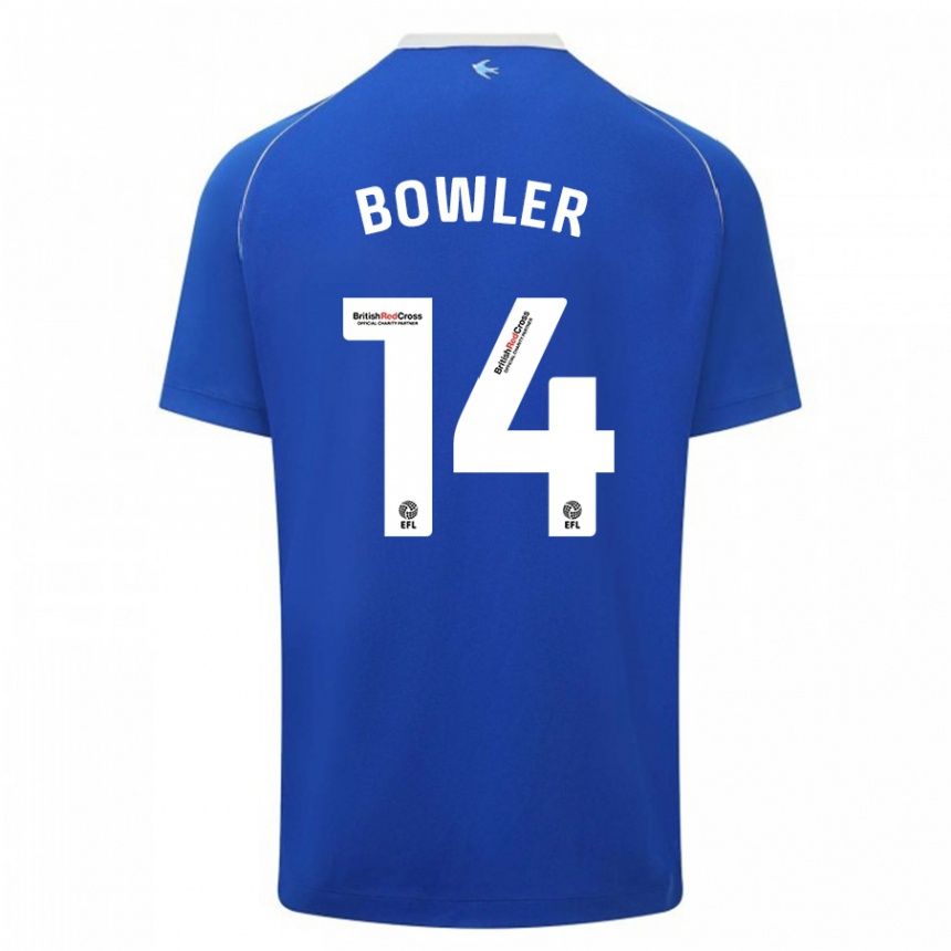 Niño Fútbol Camiseta Josh Bowler #14 Azul 1ª Equipación 2023/24 Perú