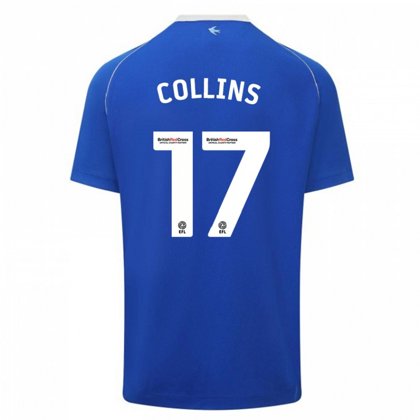 Niño Fútbol Camiseta Jamilu Collins #17 Azul 1ª Equipación 2023/24 Perú