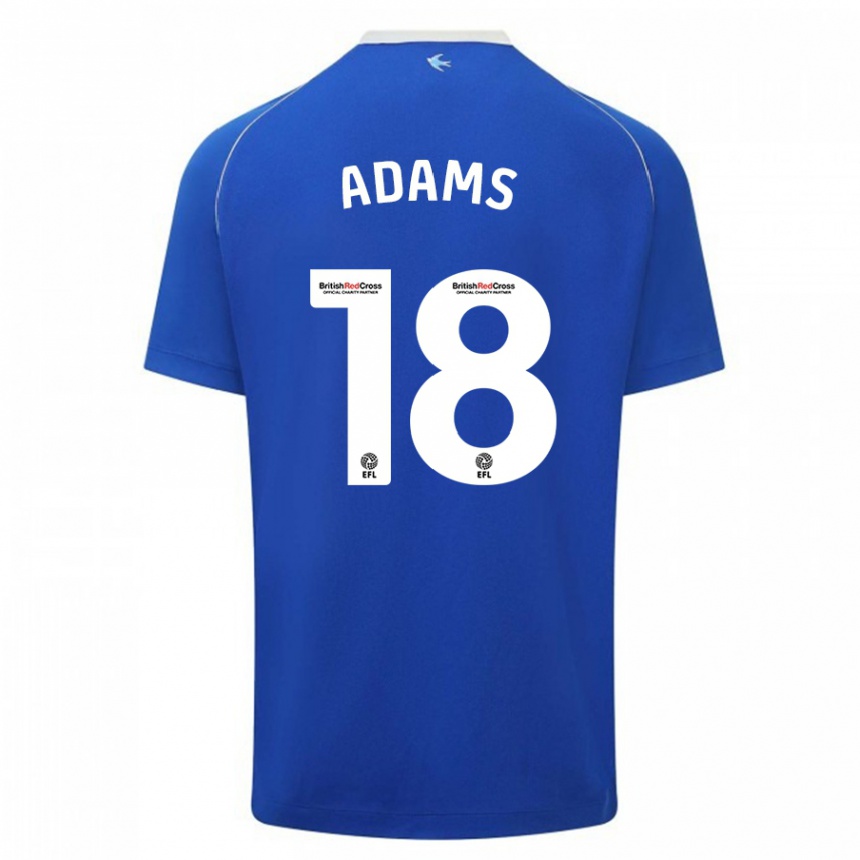 Niño Fútbol Camiseta Ebou Adams #18 Azul 1ª Equipación 2023/24 Perú