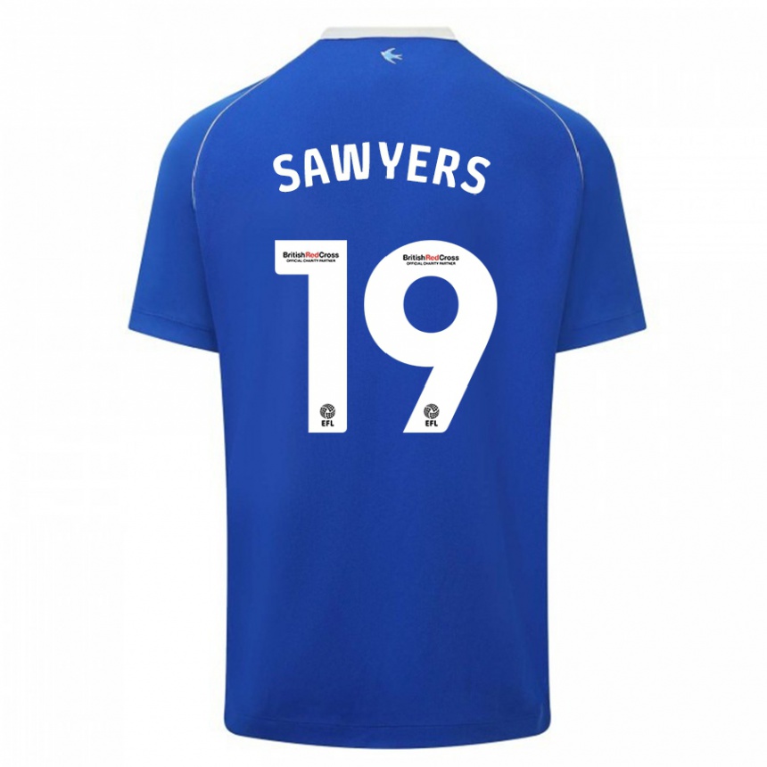 Niño Fútbol Camiseta Romaine Sawyers #19 Azul 1ª Equipación 2023/24 Perú