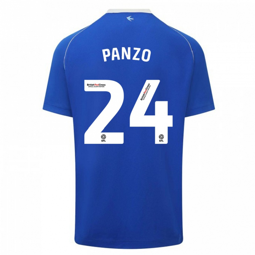 Niño Fútbol Camiseta Jonathan Panzo #24 Azul 1ª Equipación 2023/24 Perú