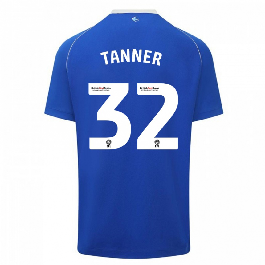 Niño Fútbol Camiseta Ollie Tanner #32 Azul 1ª Equipación 2023/24 Perú