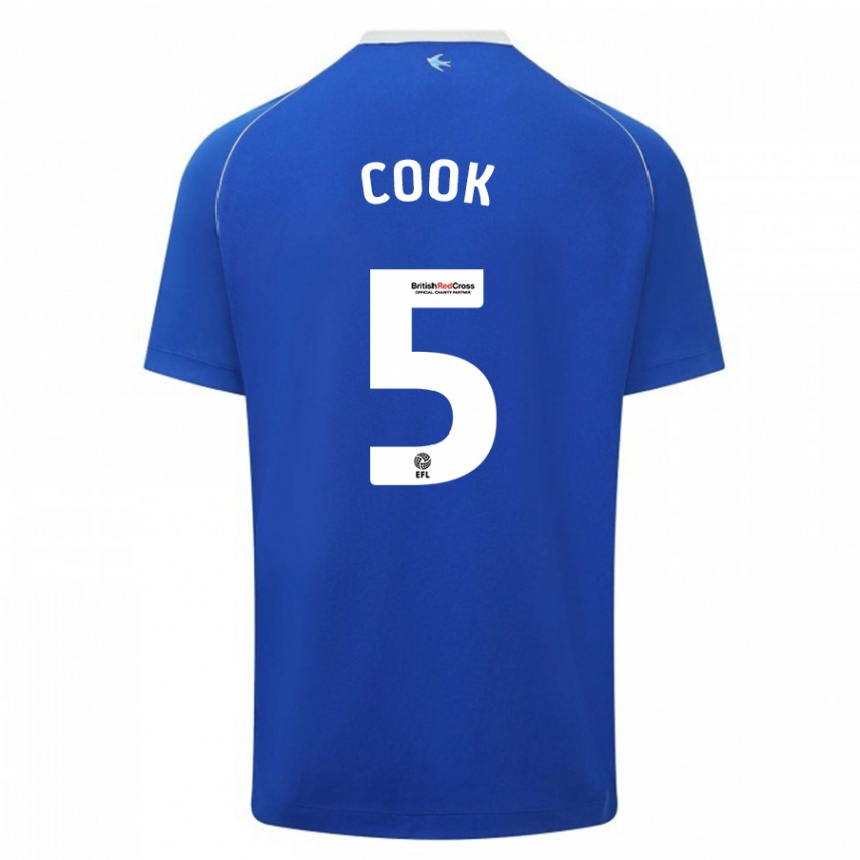 Niño Fútbol Camiseta Freddie Cook #5 Azul 1ª Equipación 2023/24 Perú