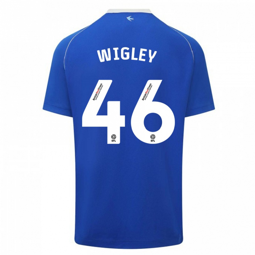 Niño Fútbol Camiseta Morgan Wigley #46 Azul 1ª Equipación 2023/24 Perú