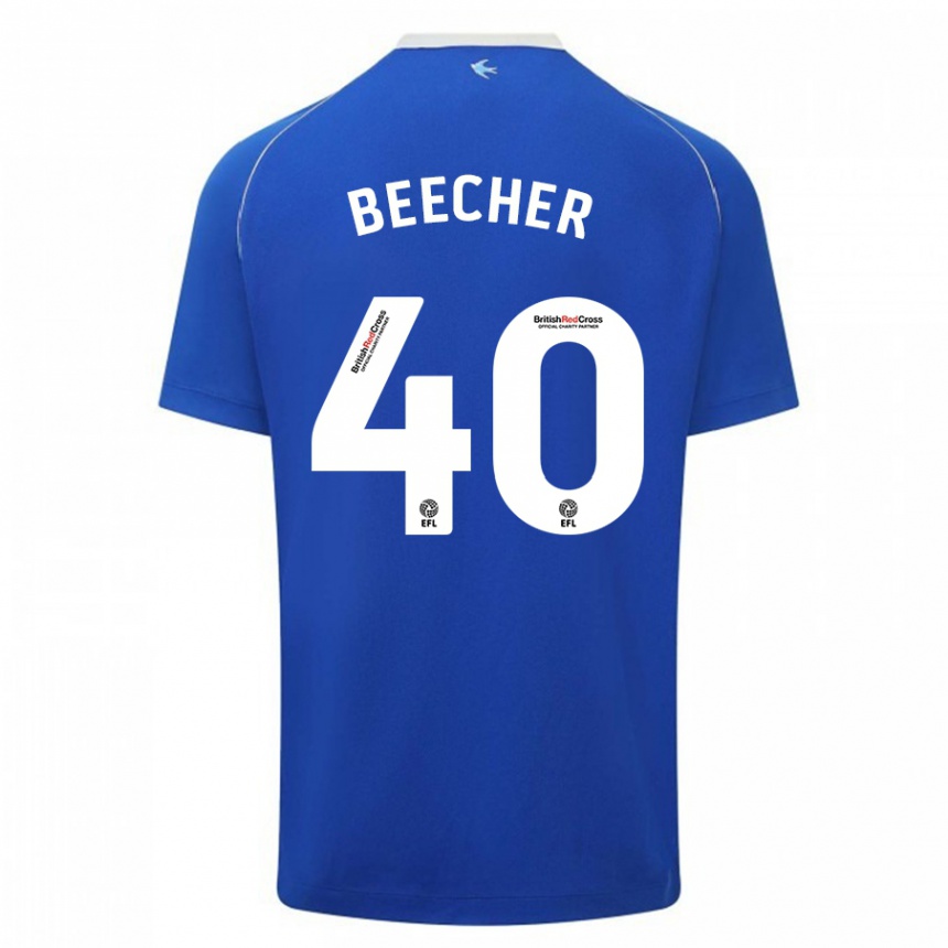 Niño Fútbol Camiseta Josh Beecher #40 Azul 1ª Equipación 2023/24 Perú