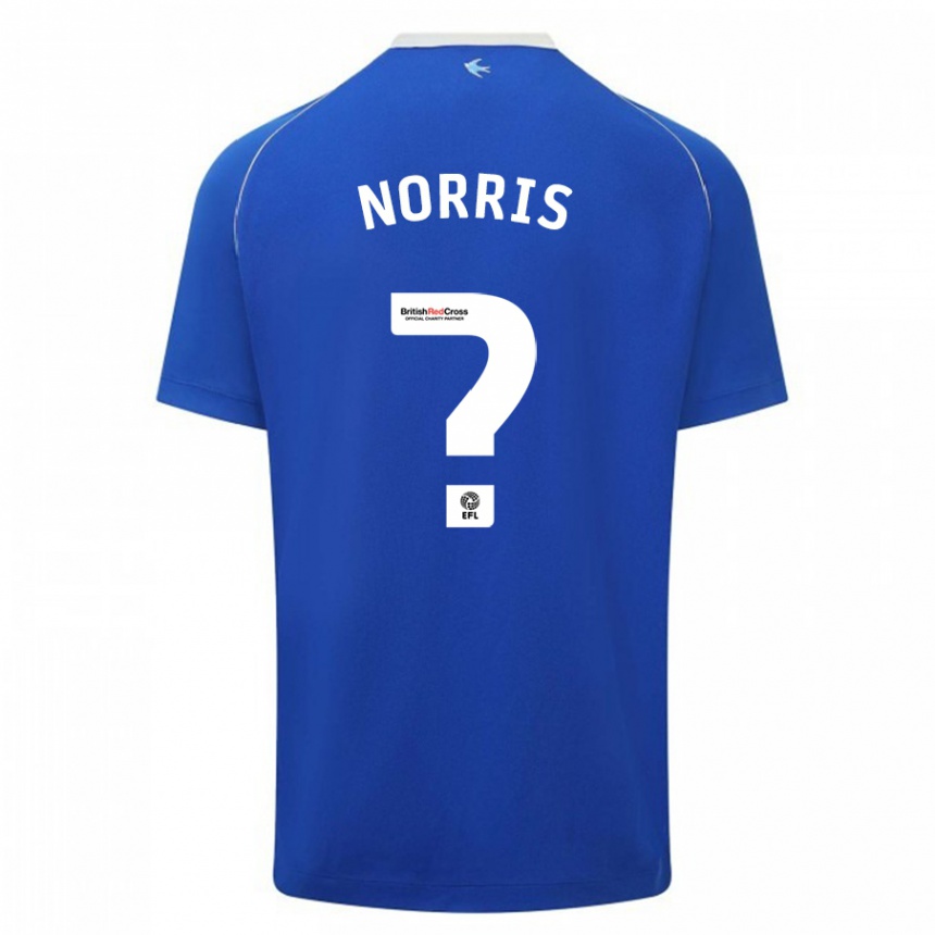 Niño Fútbol Camiseta Jacob Norris #0 Azul 1ª Equipación 2023/24 Perú