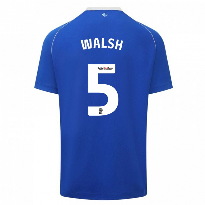 Niño Fútbol Camiseta Siobhan Walsh #5 Azul 1ª Equipación 2023/24 Perú