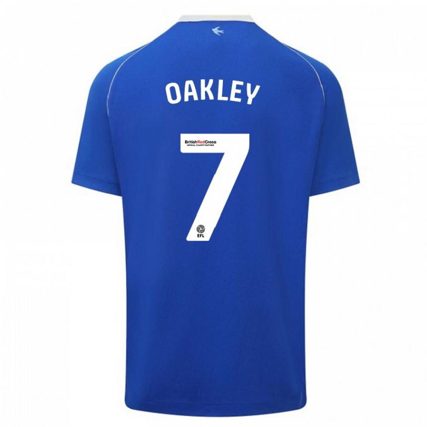 Niño Fútbol Camiseta Rhianne Oakley #7 Azul 1ª Equipación 2023/24 Perú