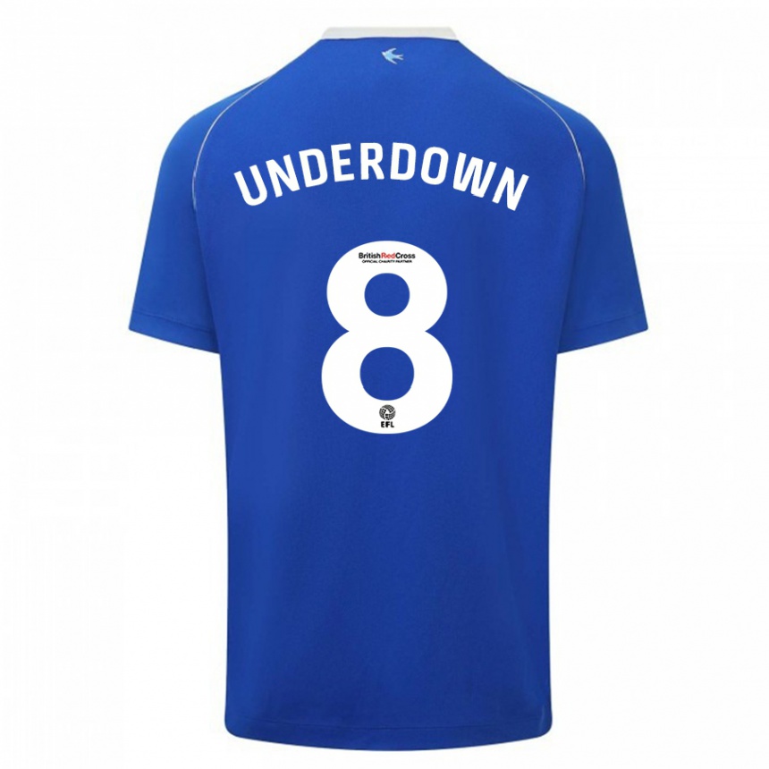 Niño Fútbol Camiseta Kanisha Underdown #8 Azul 1ª Equipación 2023/24 Perú