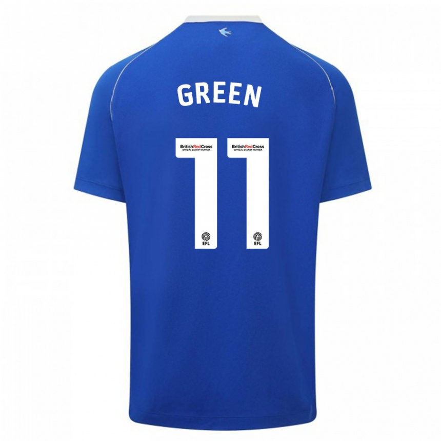 Niño Fútbol Camiseta Danielle Green #11 Azul 1ª Equipación 2023/24 Perú