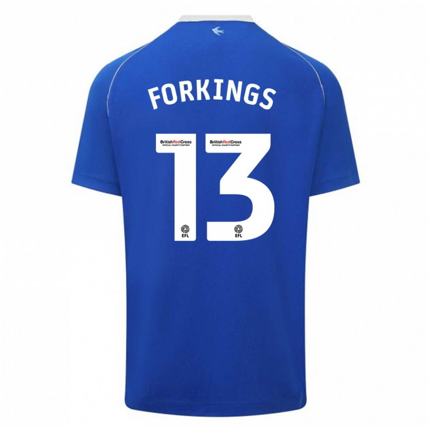 Niño Fútbol Camiseta Amelia Forkings #13 Azul 1ª Equipación 2023/24 Perú