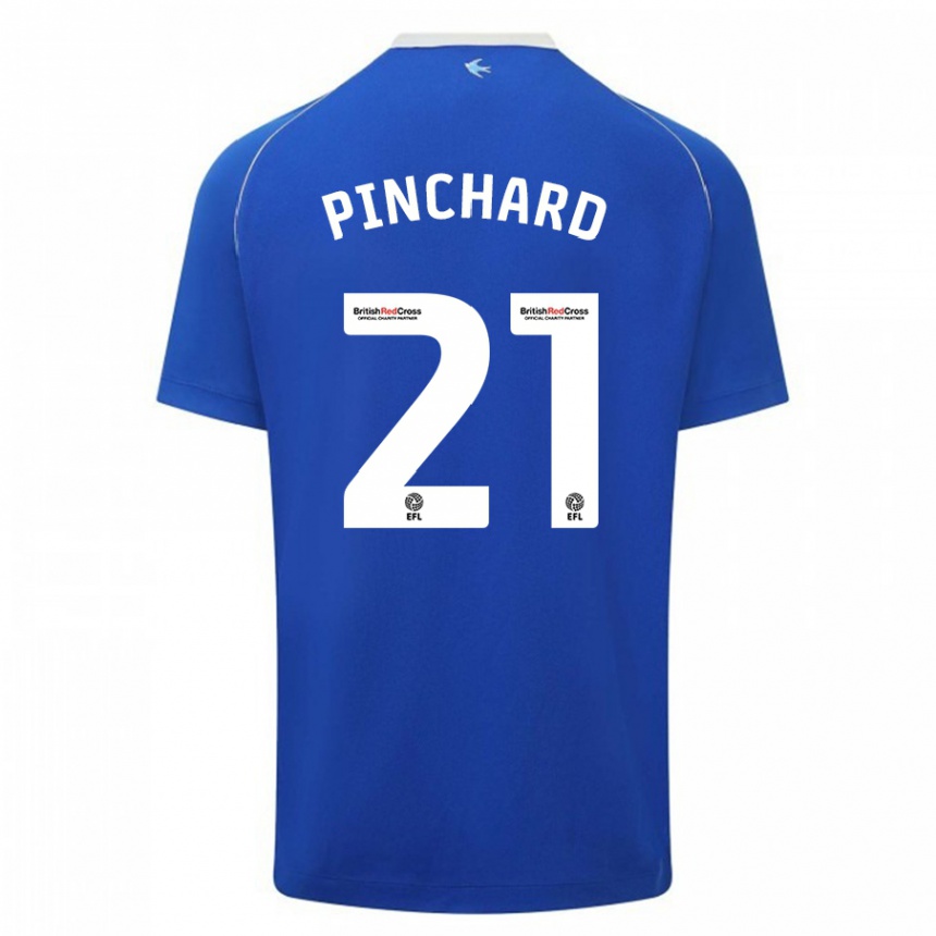 Niño Fútbol Camiseta Cerys Pinchard #21 Azul 1ª Equipación 2023/24 Perú