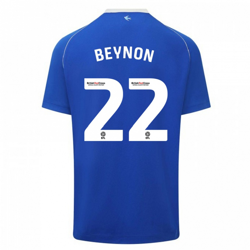 Niño Fútbol Camiseta Emma Beynon #22 Azul 1ª Equipación 2023/24 Perú