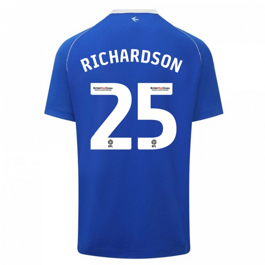 Niño Fútbol Camiseta Tija Richardson #25 Azul 1ª Equipación 2023/24 Perú