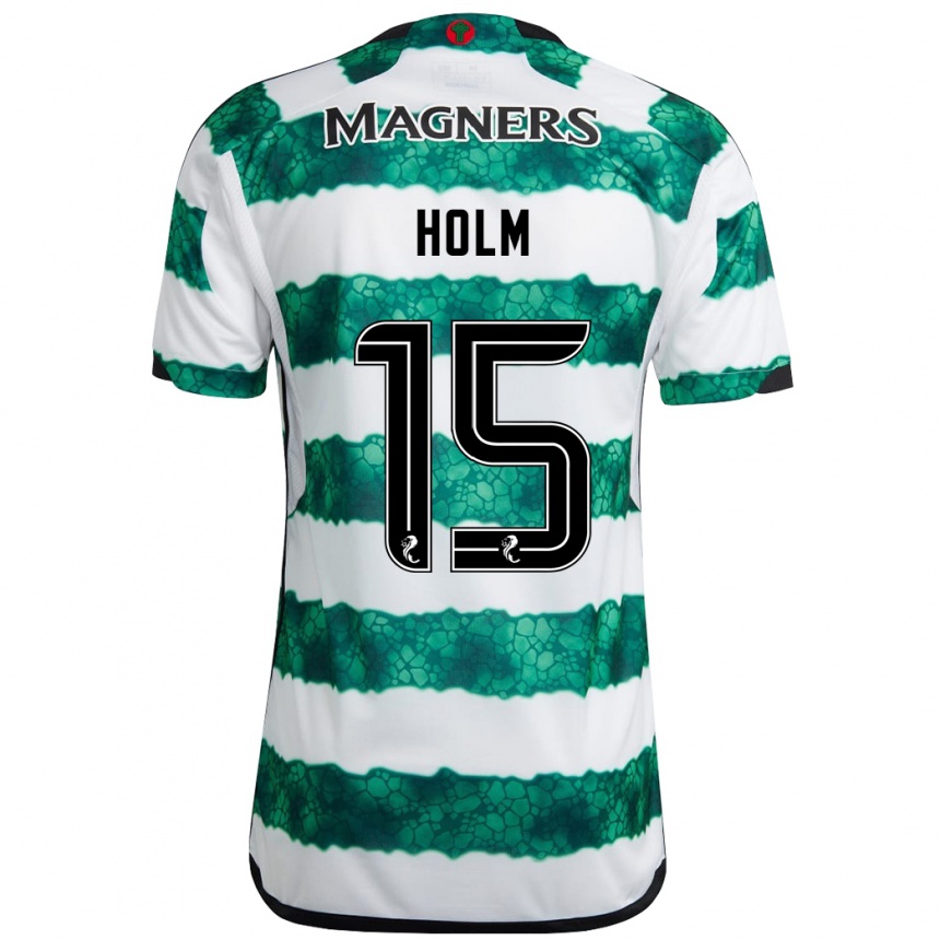 Niño Fútbol Camiseta Odin Thiago Holm #15 Verde 1ª Equipación 2023/24 Perú