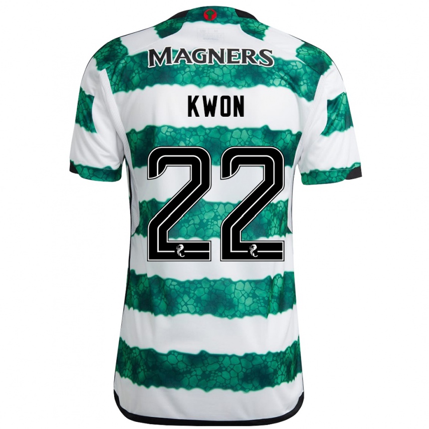 Niño Fútbol Camiseta Hyeok-Kyu Kwon #22 Verde 1ª Equipación 2023/24 Perú