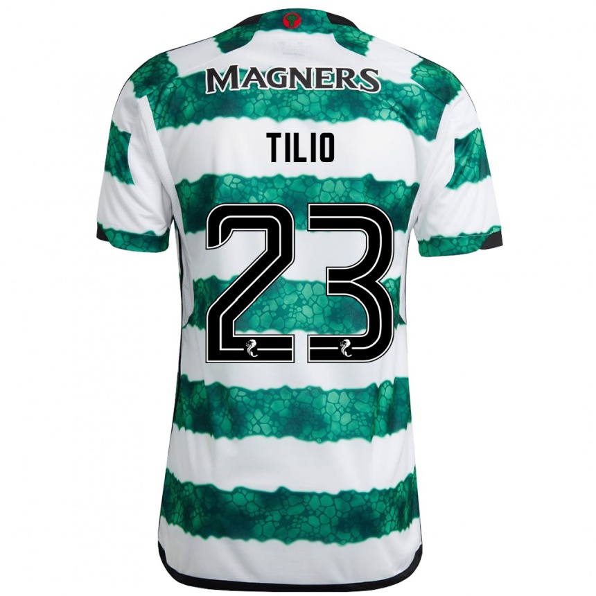 Niño Fútbol Camiseta Marco Tilio #23 Verde 1ª Equipación 2023/24 Perú