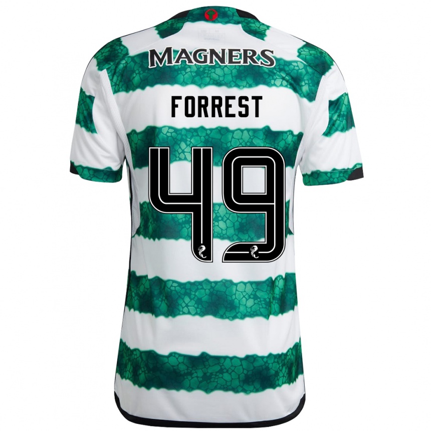 Niño Fútbol Camiseta James Forrest #49 Verde 1ª Equipación 2023/24 Perú