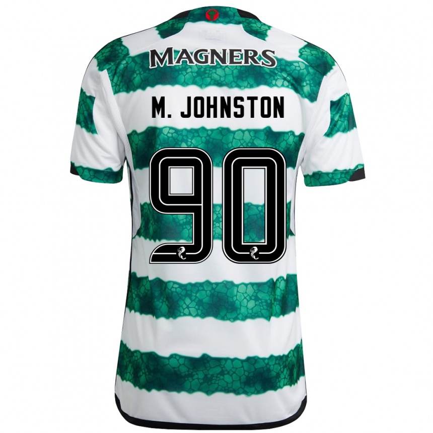 Niño Fútbol Camiseta Mikey Johnston #90 Verde 1ª Equipación 2023/24 Perú