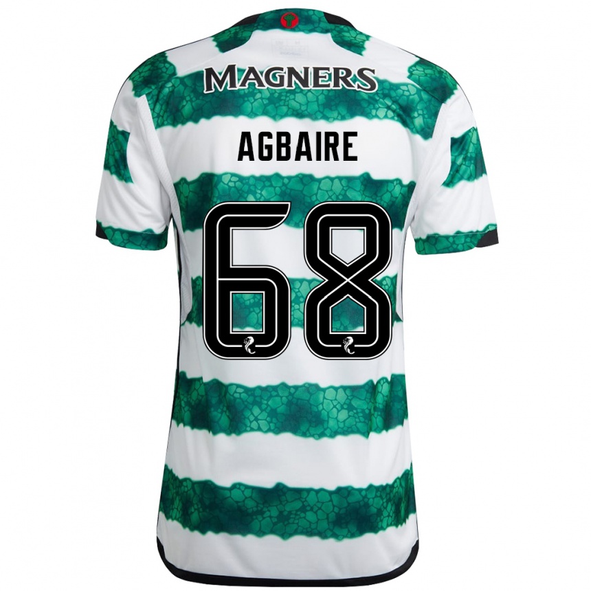 Niño Fútbol Camiseta Lenny Agbaire #68 Verde 1ª Equipación 2023/24 Perú