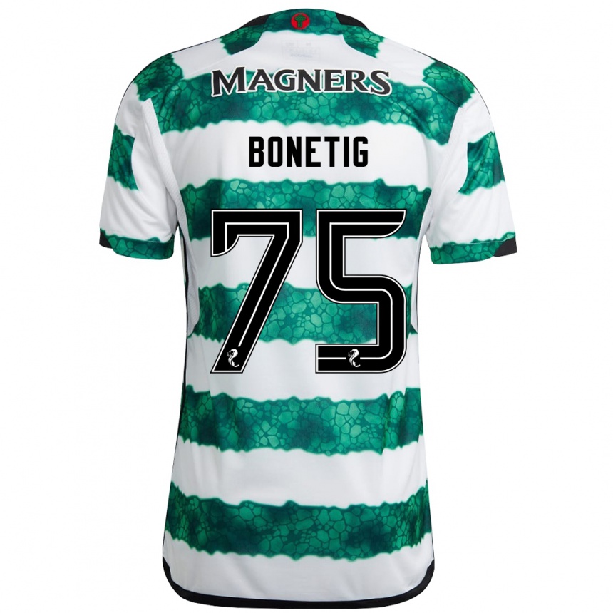 Niño Fútbol Camiseta Liam Bonetig #75 Verde 1ª Equipación 2023/24 Perú