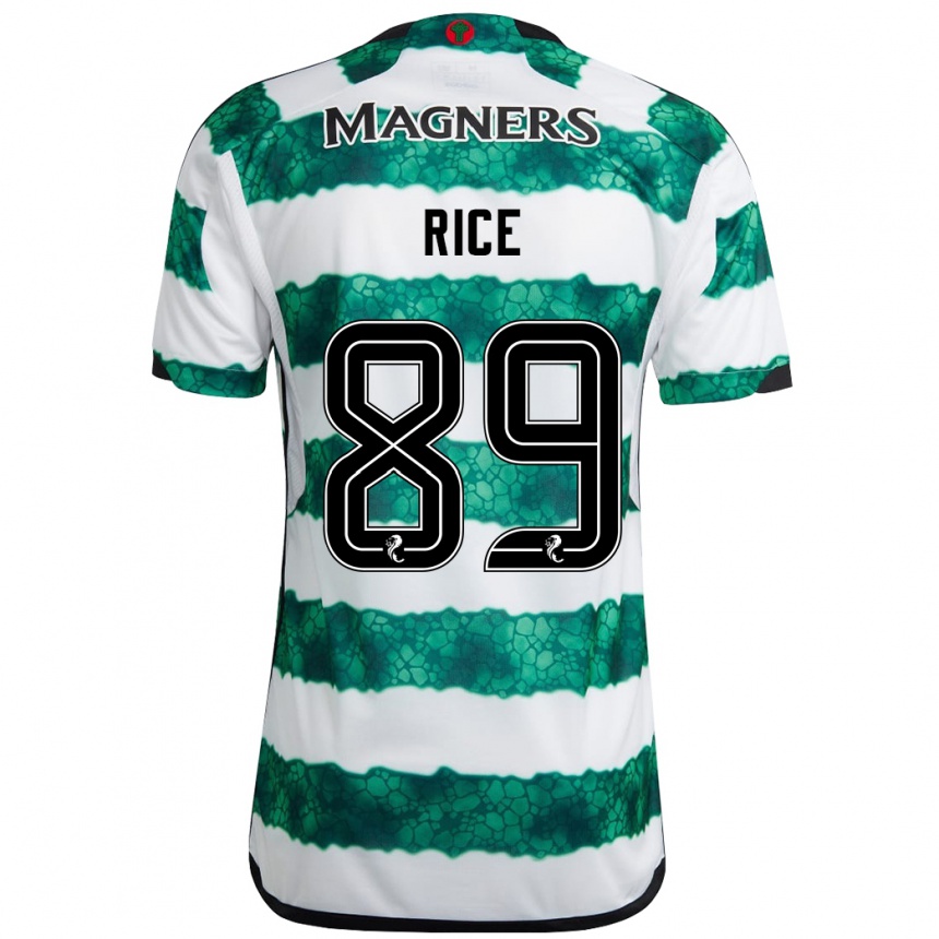 Niño Fútbol Camiseta Aidan Rice #89 Verde 1ª Equipación 2023/24 Perú