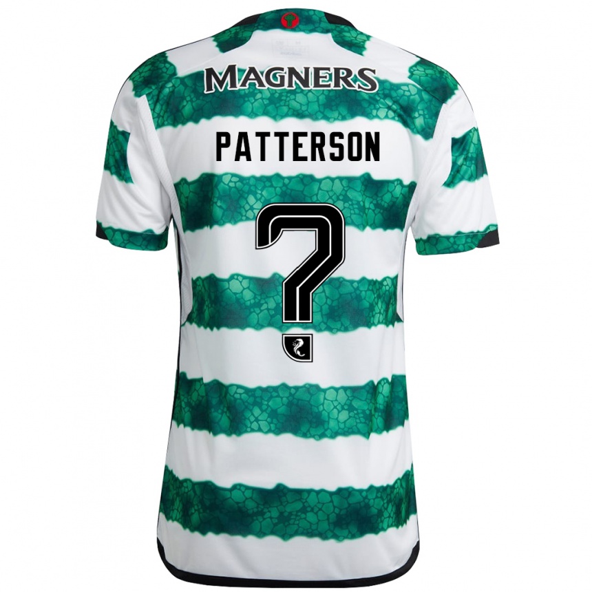 Niño Fútbol Camiseta Cameron Patterson #0 Verde 1ª Equipación 2023/24 Perú