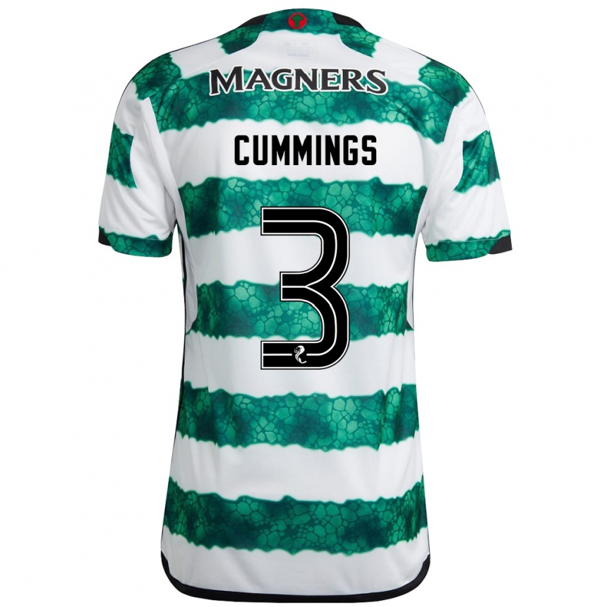 Niño Fútbol Camiseta Sydney Cummings #3 Verde 1ª Equipación 2023/24 Perú