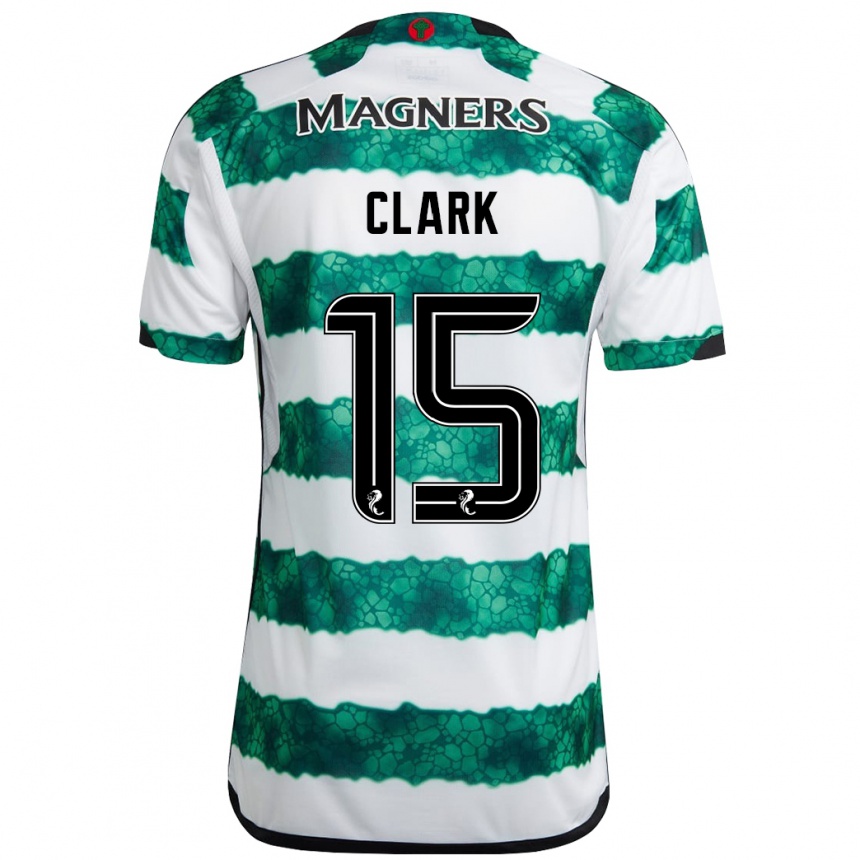 Niño Fútbol Camiseta Kelly Clark #15 Verde 1ª Equipación 2023/24 Perú