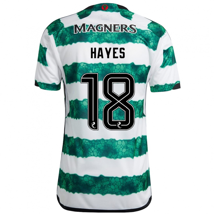 Niño Fútbol Camiseta Caitlin Hayes #18 Verde 1ª Equipación 2023/24 Perú