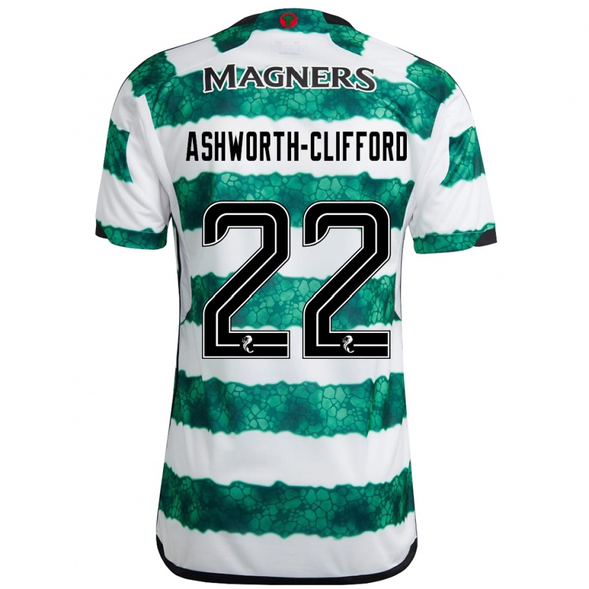 Niño Fútbol Camiseta Lucy Ashworth-Clifford #22 Verde 1ª Equipación 2023/24 Perú