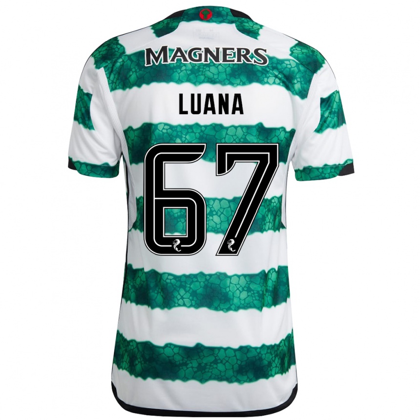 Niño Fútbol Camiseta Luana Muñoz #67 Verde 1ª Equipación 2023/24 Perú