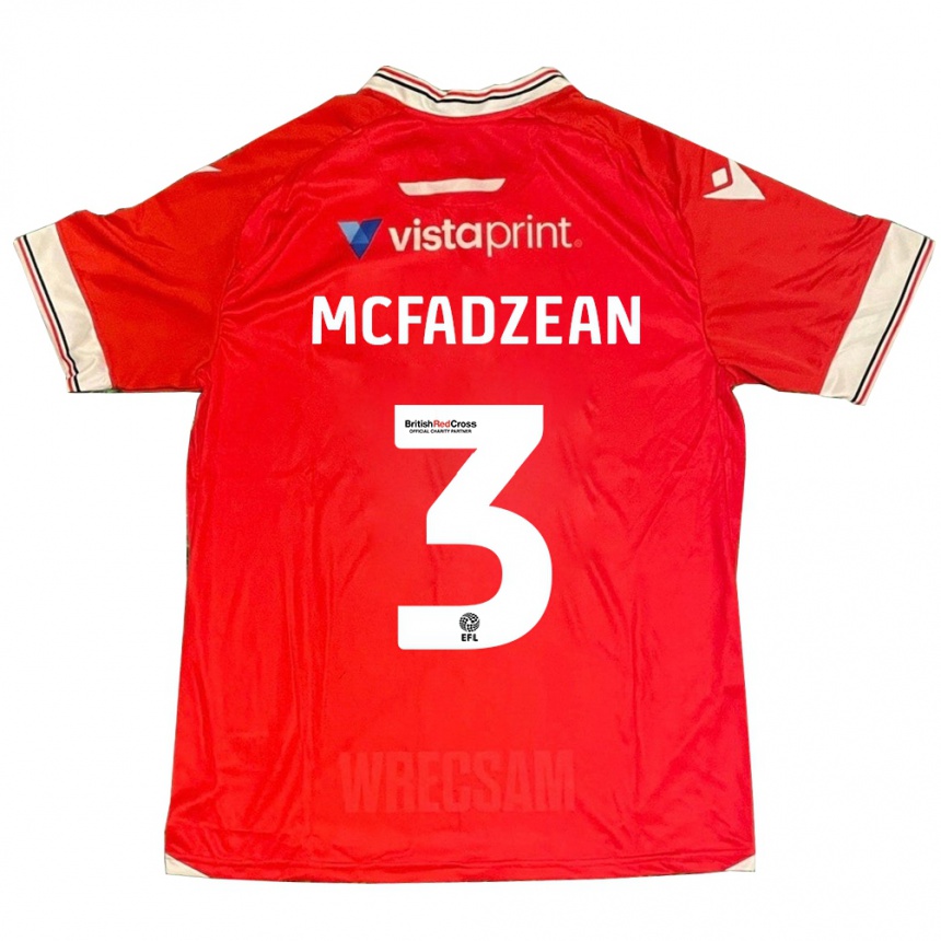 Niño Fútbol Camiseta Callum Mcfadzean #3 Rojo 1ª Equipación 2023/24 Perú